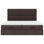 VidaXL Cadre de lit ottoman avec matelas marron foncé 200x200 cm tissu