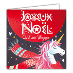Carte Joyeux Noël avec Enveloppe Blanche 15x15cm