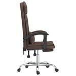 vidaXL Fauteuil de massage inclinable de bureau Marron Similicuir