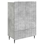 vidaXL Buffet Gris béton 66 x 34 5 x 97 cm Bois d'ingénierie