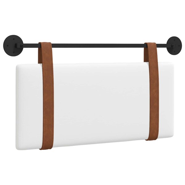 vidaXL Tête de lit suspendue Blanc PU antique