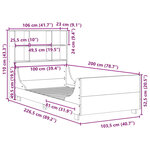 vidaXL Lit bibliothèque sans matelas cire marron 100x200cm bois massif