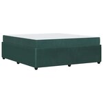 vidaXL Cadre de lit avec matelas Vert foncé 180 x 200 cm Velours