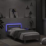 vidaXL Cadre de lit sans matelas avec lumières LED 100x200 cm