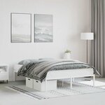 vidaXL Cadre de lit métal blanc 135x190 cm