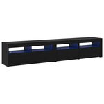 vidaXL Meuble TV 2 Pièces Chêne noir 210 x 35 x 40 cm Bois d'ingénierie