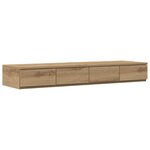 Tiroirs de lit vidaXL Chêne artisan 120x36 5x16 5 cm En bois d'ingénierie