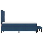 vidaXL Lit à ressorts avec matelas Bleu 120 x 190 cm tissu