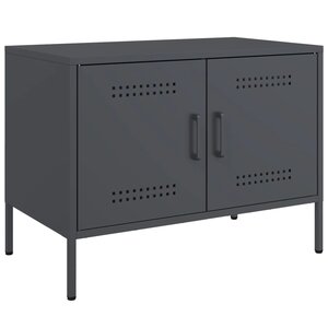 vidaXL Meuble TV anthracite 68x39x50 5 cm acier