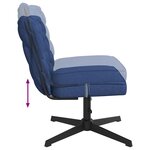 vidaXL Chaise pivotante de bureau Bleu Tissu
