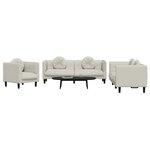 vidaXL Ensemble de canapés 3 Pièces avec coussins crème velours