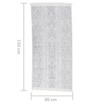 vidaXL Tapis Gris clair 80x150 cm Coton