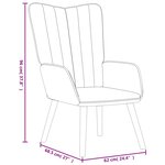 vidaXL Chaise de relaxation Gris foncé Velours