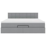 vidaXL Lit ottoman avec matelas gris clair 160x200 cm tissu