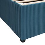 vidaXL Cadre de lit avec matelas Bleu 120 x 200 cm tissu