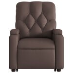 vidaXL Fauteuil inclinable électrique marron similicuir