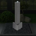 vidaXL Fontaine de jardin Argenté 37 7x32 6x110 cm Acier inoxydable