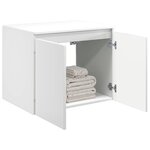 vidaXL Cabinet de Salle de Bain Mural Blanc brillant