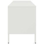 vidaXL Meuble TV blanc 100 5x39x50 5 cm acier