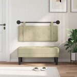 vidaXL Tête de lit suspendue Crème Simili cuir