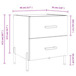 vidaXL Tables de chevet 2 Pièces chêne sonoma 40x35x47 5 cm