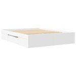 vidaXL Cadre de lit blanc 150x200 cm bois d'ingénierie