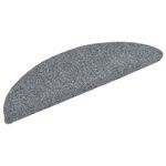 vidaXL Tapis d'escalier autocollants 5 pièces 56 x 17 x 3 cm Gris clair Demi-rond