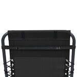 vidaXL Appui-tête de chaise longue Noir 40x7 5x15 cm Textilène