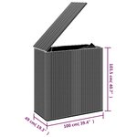 vidaXL Boîte à coussins de jardin Résine tressée 100x49x103 5 cm Noir