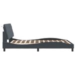 vidaXL Cadre de lit sans matelas gris foncé 140x190 cm velours