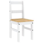 vidaXL Ensemble à manger Panama 4 Pièces blanc bois de pin massif