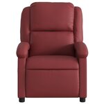 vidaXL Fauteuil inclinable électrique Rouge bordeaux Similicuir