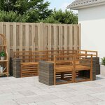 vidaXL Ensemble de canapés d'extérieur 7 pc Naturel Polyester