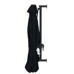 vidaXL Parasol mural avec mât en métal 300 cm Noir