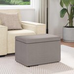 vidaXL Tabouret Taupe 61 x 41 x 40 cm Tissu et bois stratifié
