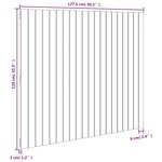 vidaXL Tête de lit murale Marron miel 127 5x3x110cm Bois massif de pin