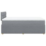 vidaXL Sommier à lattes de lit avec matelas Gris clair 120x200cm Tissu