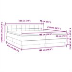 vidaXL Sommier à lattes de lit et matelas gris foncé 180x210cm velours