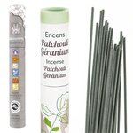 Encens Patchouli-Geranium 30 bâtonnets + encens ayurvédique 14 bâtonnets