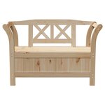 Banc de jardin vidaXL 119x76x44 cm en bois de pin massif