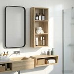 vidaXL Armoire murale de salle de bain Chêne Sonoma 30 x 14 x 70 cm
