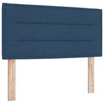 vidaXL Lit à Ressorts avec Matelas & LED Bleu 90x190 cm Tissu