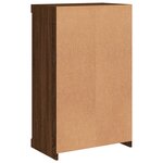 vidaXL Buffet avec lumières LED chêne marron 60 5x37x100 cm