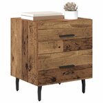 vidaXL Cabinet de chevet avec tiroir Bois ancien 40 x 35 x 47 5 cm