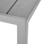 Tectake Table de jardin carrée MAREN 90 x 90 cm - argent