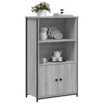 vidaXL Buffet haut sonoma gris 62x32x103 5 cm bois d'ingénierie