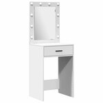 vidaXL Table de Toilette avec tiroir 2 Pièces Blanc 50 x 41 x 135 cm