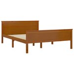 vidaXL Cadre de lit sans matelas marron miel pin massif 120x200 cm