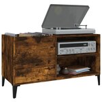 vidaXL Armoire à disques chêne fumé 84 5x38x48 cm bois d'ingénierie