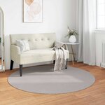 vidaXL Tapis de surface Rond HUARTE Crème Ø 160 CM Polyester